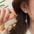 Asymmetric Christmas Santa Claus Long Tassel Earrings