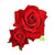 Beautiful Feminine Flair Double Rose Flower Hair Clips