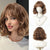Gorgeous Heat-Resistant Short Wavy Hair Wig with Bangs