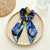 Artistic Oil-Painting Print Scrunchies with Flowing Ribbon Tails