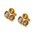 Women's Stainless Steel Colorful Cubic Zirconia Stud Earrings
