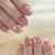 Easy to Apply Flower and Butterfly Patterns Short Press-On Nails