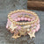 4Pcs Bohemian Style Beaded Butterfly Bracelet Set for Women