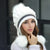 Slouchy Thick Thermal Pom-pom Winter Beanie Hat for Women