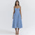Flattering Sleeveless Pleated Midi Dress for Summer Days