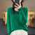 Winter Fashion V-Neck Long Sleeve Wool Sweater for Women