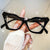 Oversized Leopard Pattern Cat Eye Reading Sunglasses for Women