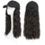 Resizable Baseball Hat with 16inch Long Curly Wave Hair Extensions