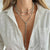 Long Beaded Chain Love Heart Pendant Lariat Necklace