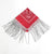Paisley Bandana Embellished with Long Silver Rhinestone Fringe Tassels