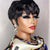Bright Colored Short Pixie Cut with Bangs Hair Wigs