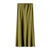 Women’s Elegant Lace-Up Satin Long Skirt in Solid Colors