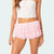 Women's Layered Ruffle Shorts with Elastic Waist and Cute Bow Detail