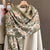 Retro Elegance Flower Print Winter Fashion Travel Scarves