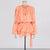 Glamorous Women's Puff-Sleeve Ruffle Hem Dress with Tie Neckline
