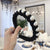 Faux Pearl-Accented Knotted Velvet Fabric Headband
