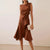 Sleeveless Ruffled Midi Dress for Women in Solid Colors