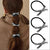 Stylish 3pcs Geometric Metal Charm Elastic Hair Ties