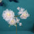 2pcs Vintage Elegance Gradient Peony Design Hair Clips