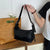 Lightweight Buckle and Zipper Decor Small Shoulder Bag