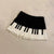 Music-Inspired Black and White Piano Keyboard Skirt