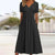 Women's Summer Casual Solid Color Dress with Side Pockets