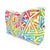 Travel-Ready Beach Bag with Zipper Closure and Striped Design
