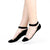 Women's Black Lace Ankle Socks with Sheer Floral Pattern