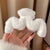 Cozy Winter Plush Faux Fur Zigzag Design Hair Claw Clips