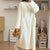 Winter-Ready Long Sleeve Double Pockets Flannel Nightgown