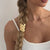 Fashionable Metal Braid Shaped Elastic Hair Tie for Women