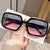 Retro Y2K Style Color Block Oversized Square Sunglasses