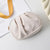 Solid Color Pleated Double Zipper Design Mini Coin Purse