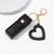 Portable PU Leather Lipstick Protective Keychain Holder with Mirror