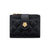 Quilted Women's Purse with Gold-toned Flower Snap Closure