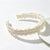 Textured Tweed-like Fringe Headbands with Faux Pearl
