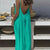 Loose-Fit Spaghetti Strap Solid-Color Summer Dress for Women