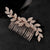 Beautiful Rhinestone Leaf Hair Comb for Bridal Updos