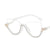 Stylish Half-Frame Glasses with Multi-Colored Rhinestones