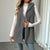 Women's Double-Sided Fleece Button-Up Hooded Cardigan Vest