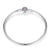 Fine Sterling Silver Heart Charm Women's Bangle Bracelets
