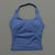 Solid Color Padded Activewear Halter Top for Women