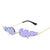 Rimless Women's Summer Must-Own Sunglasses with Fire Flame Design