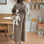 Winter-Ready Long Sleeve Double Pockets Flannel Nightgown