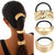 Stylish 3pcs Geometric Metal Charm Elastic Hair Ties