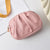 Solid Color Pleated Double Zipper Design Mini Coin Purse