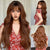 Long & Lush Curly Green Hair Wig with Bangs for Women