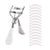 Classic Stainless Steel Eyelash Curler with 15 Silicone Pads