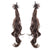 Set of 2 Curly Claw Ponytail Extensions with Adorable Bow Accents
