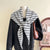 Striped Wrap-around Triangular Shawl Scarf for Women’s Fashion
